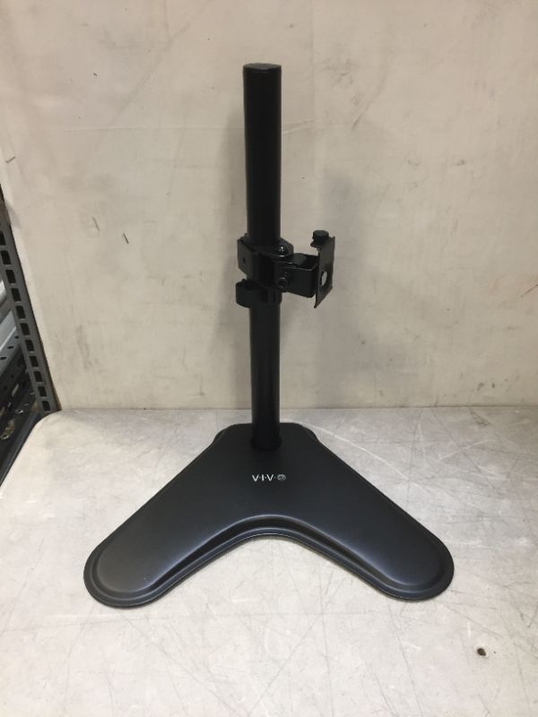 Photo 2 of VIVO Single 13 to 32 inch Monitor Desk Stand, Freestanding VESA Steel Mount Base, Adjustable Height, Tilt, Swivel, Rotation, Black STAND-V001H
