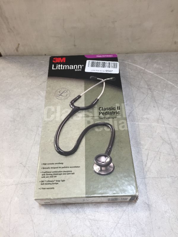 Photo 3 of 3M Littmann Stethoscope, Classic II Pediatric, Caribbean Blue Tube, Rainbow Chestpiece, 28 inch, 2153
