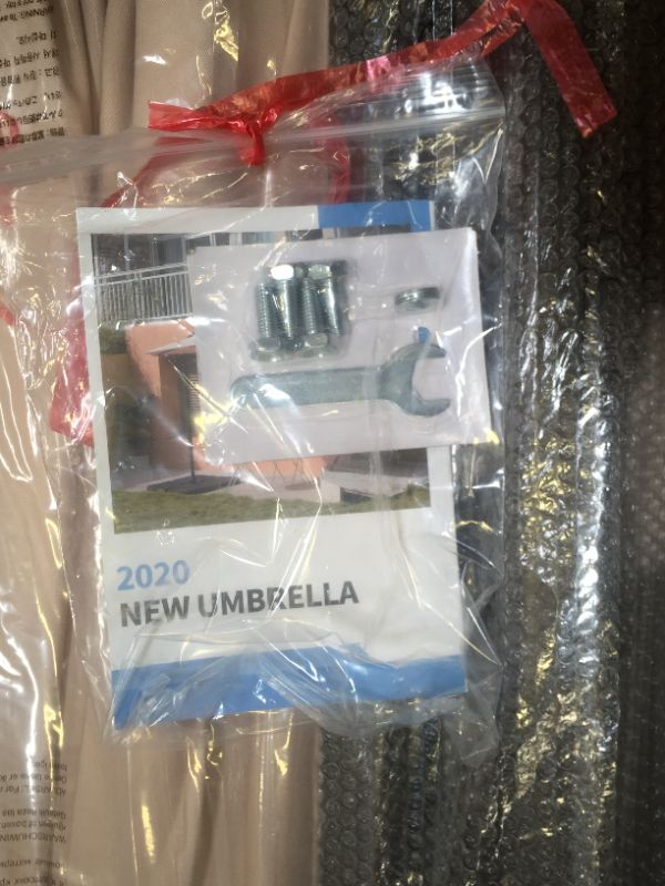 Photo 6 of ---Brand New---Open For Take Picture--MEWAY 10ft Outdoor Umbrella Patio Offset Cantilever Umbrella, Large Market Deck Pool Backyard Garden Umbrella with 8 Sturdy Ribs, Crank & Cross Base
