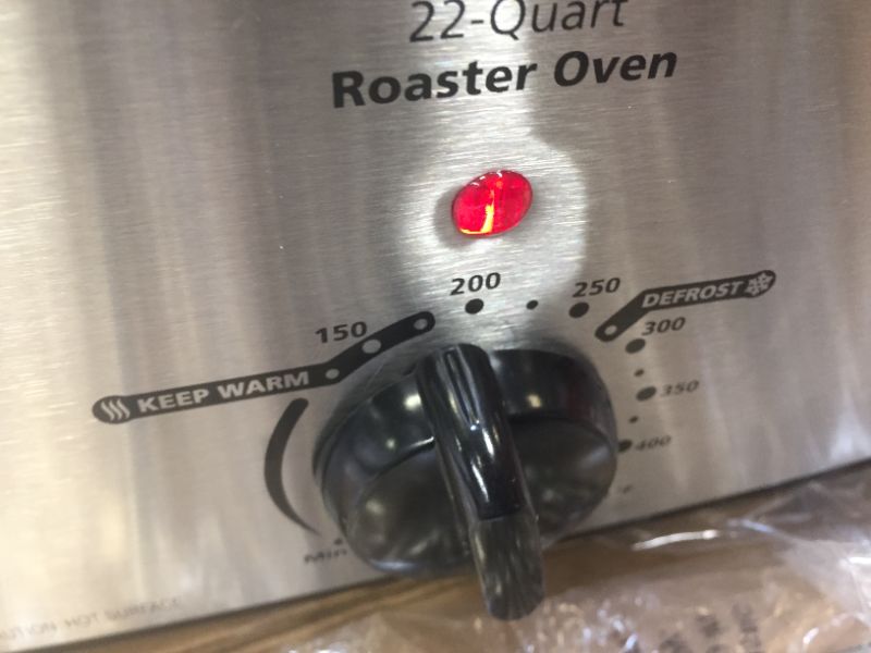 Photo 3 of 22 qt. Roaster Oven with Self-Basting Lid in Stainless Steel