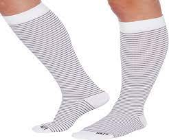 Photo 1 of LISH SKINNY STRIPE WIDE CALF COMPRESSION SOCKS SIZE S/M 5 PACK