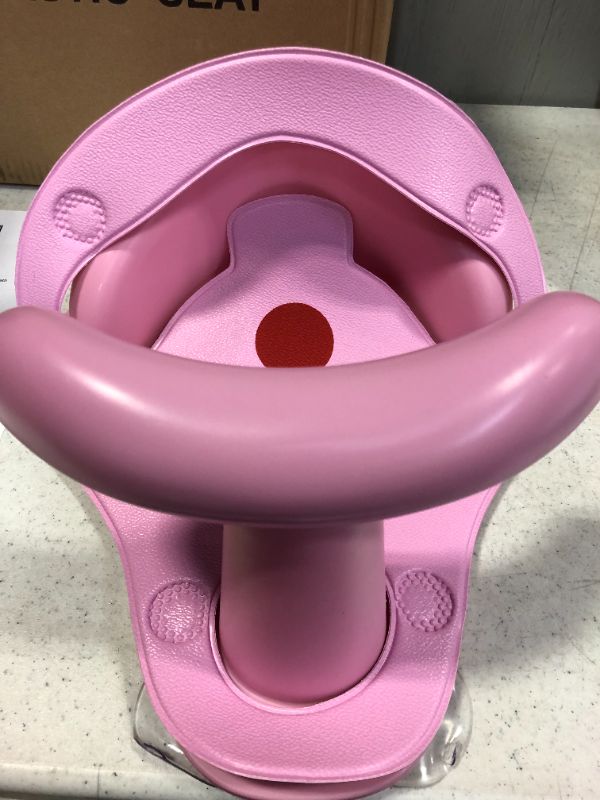 Photo 2 of Bath Seat Baby Bathtub Seat with Non-Slip & Soft Bath Mat, Portable Toddler Infant Child Bath Tub Seat with Backrest, 6-12 Months