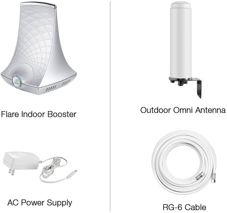 Photo 1 of ***INCOMPLETE*** SureCall Flare Cell Signal Booster for Working from Home up to 2500 sq ft, Boosts 5G/4G LTE, Omni Outdoor Antenna, Multi-User All Carrier, Verizon AT&T Sprint T-Mobile, FCC Approved, USA Company (MISSING OUTDOOR OMNI ANTENNA) 
