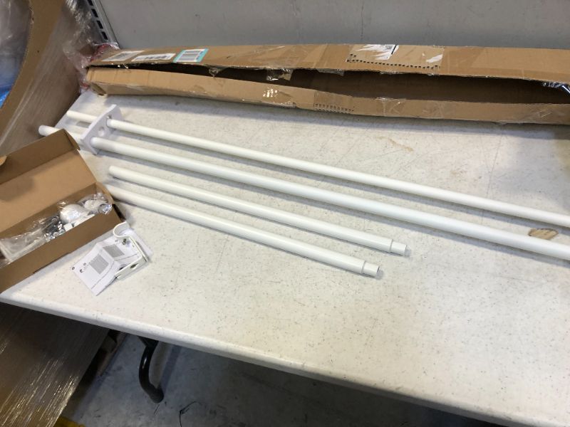 Photo 3 of Decopolitan Bay Window 3/4" Ball Drapery White Single Rod Set
