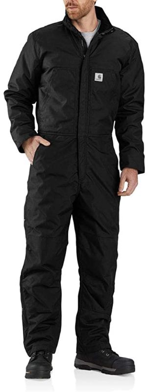 Photo 1 of Carhartt Men's Tall Extremes Arctic Quilt Lined Zipfront Coverall, Black, 44 Tall (XXLARGE) 
