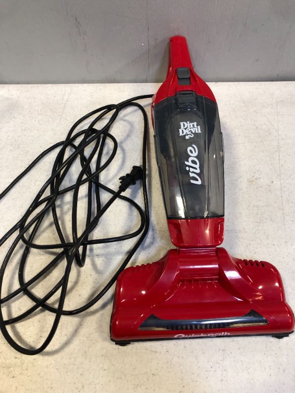 Photo 4 of ***INCOMPLETE*** Dirt Devil Vibe 3-in-1 Vacuum Cleaner, Lightweight Corded Bagless Stick Vac with Handheld, SD20020, Red (MISSING MAIN HANDLE/ STILL FUNCTIONAL) 