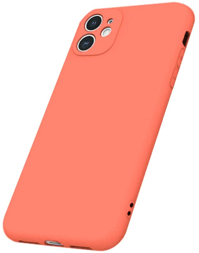Photo 1 of ***PACK OF 2**** Cpanda Liquid Silicone Gel Rubber Full Body Protection Shockproof Soft Microfiber Lining Case for iPhone 11 6.1"(2019)(Orange)
