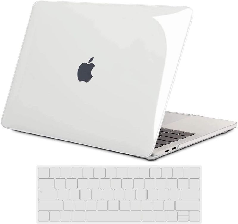 Photo 1 of TECOOL Case for MacBook Pro 13 Inch 2019-2016 Release, Cover for MacBook Pro 13 Touch Bar A2159 A1989 A1706, Plastic Hard Shell + Keyboard Cover Skin, Crystal Clear
