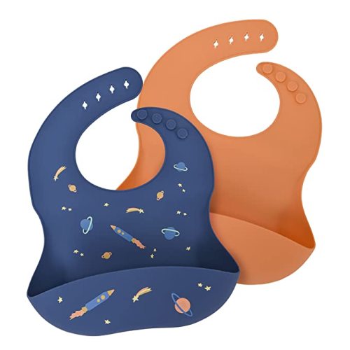 Photo 1 of LABCOSI SILICONE BABY BIBS SET OF 2 - UNIVERSE