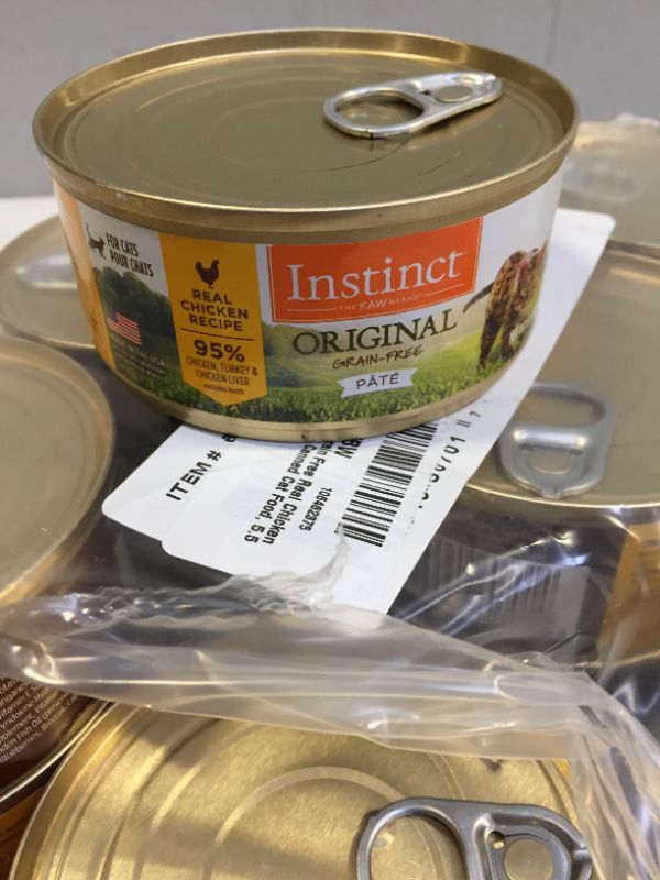 Photo 4 of 12 Cans -- Instinct Grain Free Wet Cat Food Pate, Original Recipe Natural Canned Cat Food -----EXP  01/16/2024