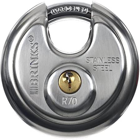 Photo 1 of Brinks 663-70001 70mm Stainless Steel Commercial Discus with Boron Shackle