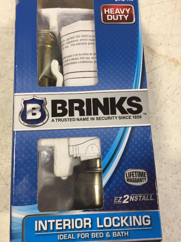 Photo 2 of Brinks 2112-119 Ball Style Door Knob with Privacy Key for Bedroom and Bath, Satin Nickel  ----- MISSING PIECES 