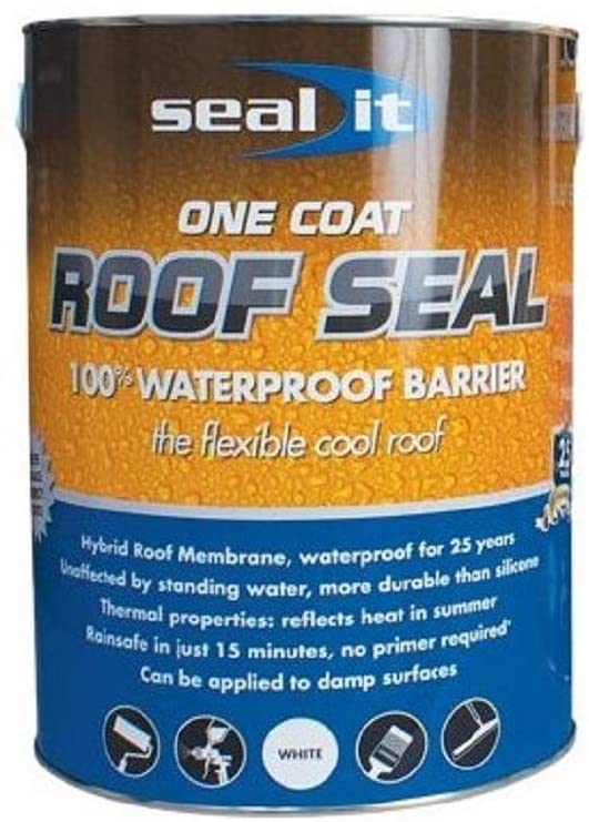 Photo 1 of Bond It Seal It Liquid Membrane, Professional-Grade Hybrid Coating for Roof Patches & Repairs, 100% Waterproof, High Elasticity, All Weathers, Solvent-Free, Non-Flammable, Easy & Safe, 1.32 Gal, Gray
