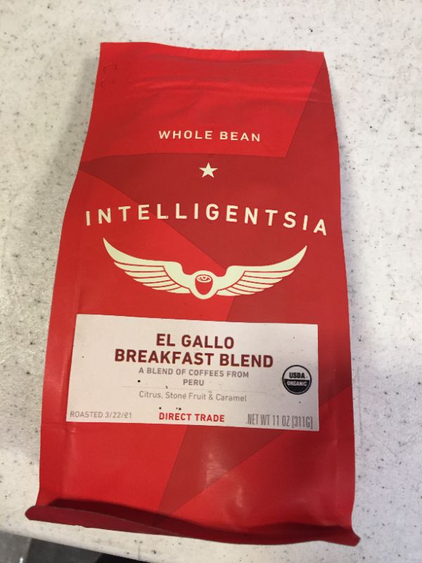 Photo 2 of Intelligentsia Organic El Gallo Breakfast Blend Coffee 12 oz. Bag
best by 06/20/2021