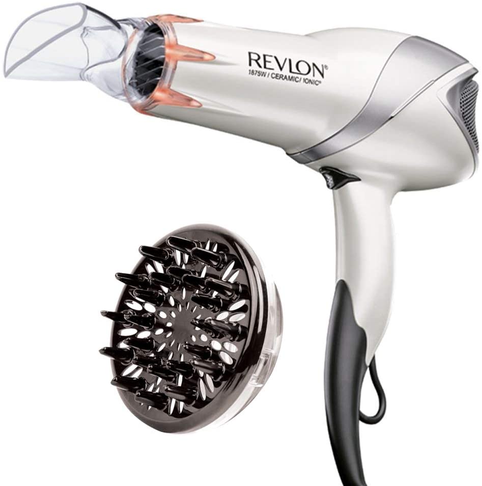 Photo 1 of REVLON 1875 Watts Infrared Heat Hair Dryer for Max Drying Power, White
