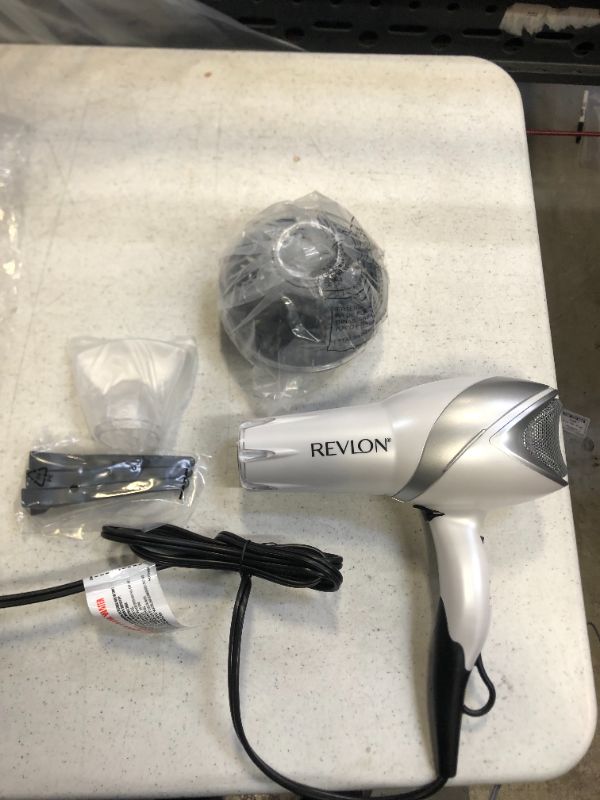 Photo 2 of REVLON 1875 Watts Infrared Heat Hair Dryer for Max Drying Power, White
