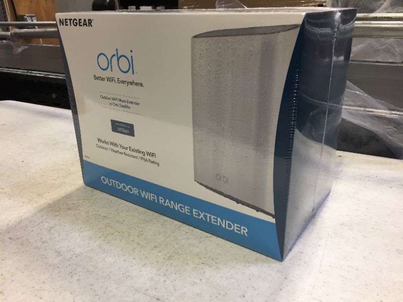 Photo 2 of NETGEAR Orbi Outdoor satellite WiFi extender, works with any WiFi router, gateway, or ISP rented equipment (RBS50Y)
