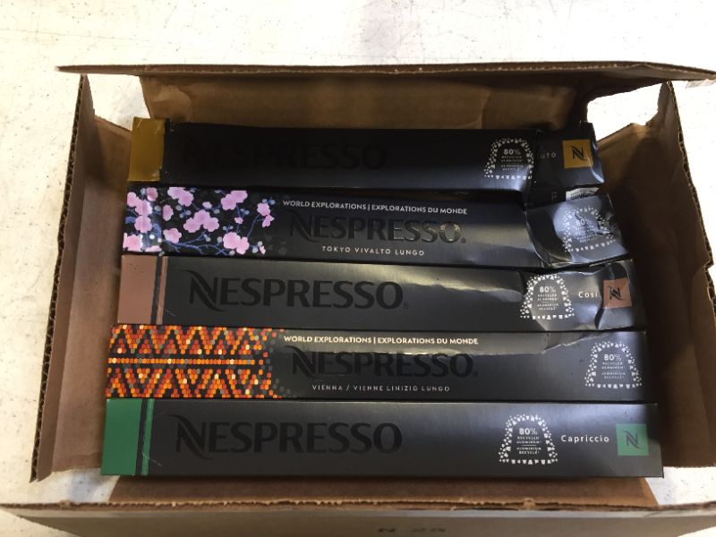 Photo 1 of Nespresso Capsules OriginalLine, Mild Roast Blend Variety Pack, Mild Roast Coffee, 50 Count Espresso Coffee Pods, Brews 3.7 ounce and 1.35 ounce best by 02.28.2022