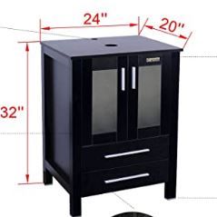 Photo 1 of eclife 24'' Modern Bathroom Vanity Cabinet  (Contemporary/A10 B02)
