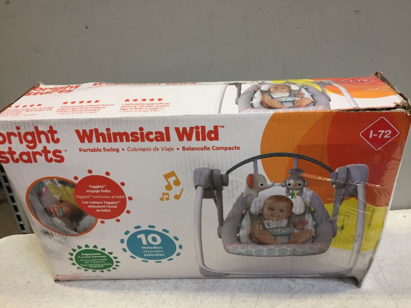 Photo 2 of Bright Starts Whimsical Wild Portable Swing