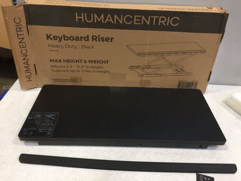 Photo 3 of HumanCentric Keyboard and Mouse Stand (Black) – Adjustable Riser for Standing Desks/Desktops and Sit Stand Desks | Lifts Up to 13 inches in Height