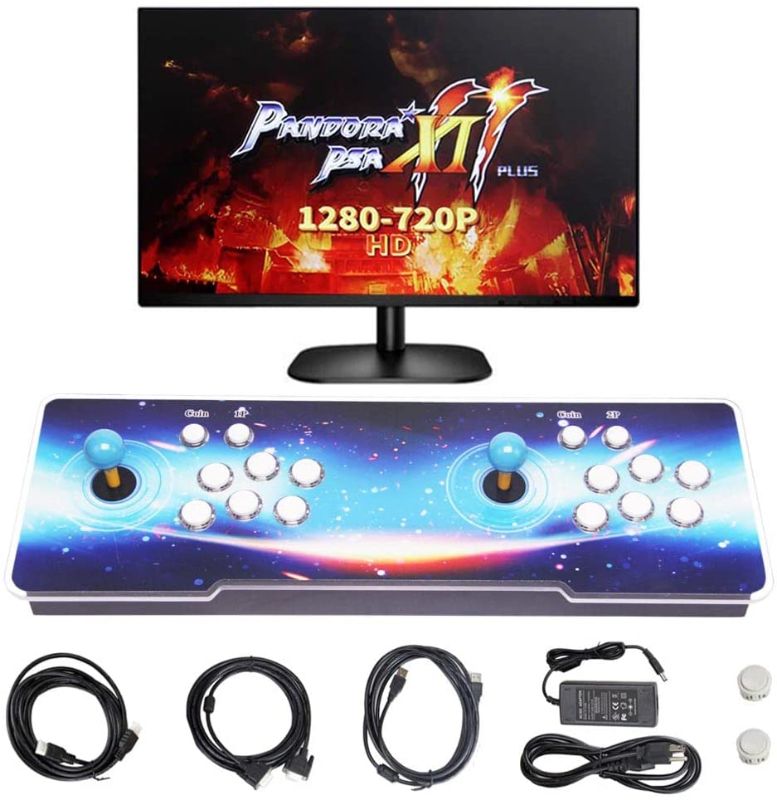 Photo 1 of SupYaque 1500 Games in 1 Pandora Box Video Arcade Games Console Retro Gaming Joysticks, Search Games Function, Favorite List, Pause Games, HDMI VGA USB to Connect with Double Players Control Joystick
