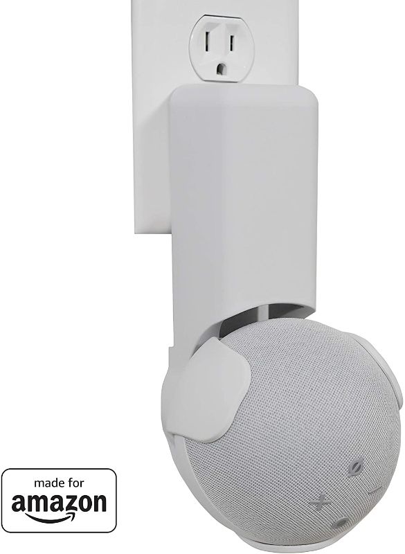 Photo 1 of All New, Made For Amazon Outlet Hanger, White, for Echo Dot (4th generation)