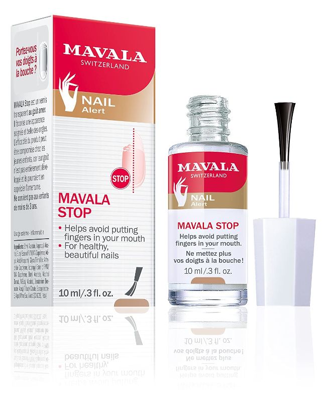 Photo 1 of ( 4 PACKS) Mavala Stop Deterrent Nail Polish Treatment | Nail Care to Help Stop Putting Fingers In Your Mouth | For Ages 3+ | 0.3 Fl Oz
