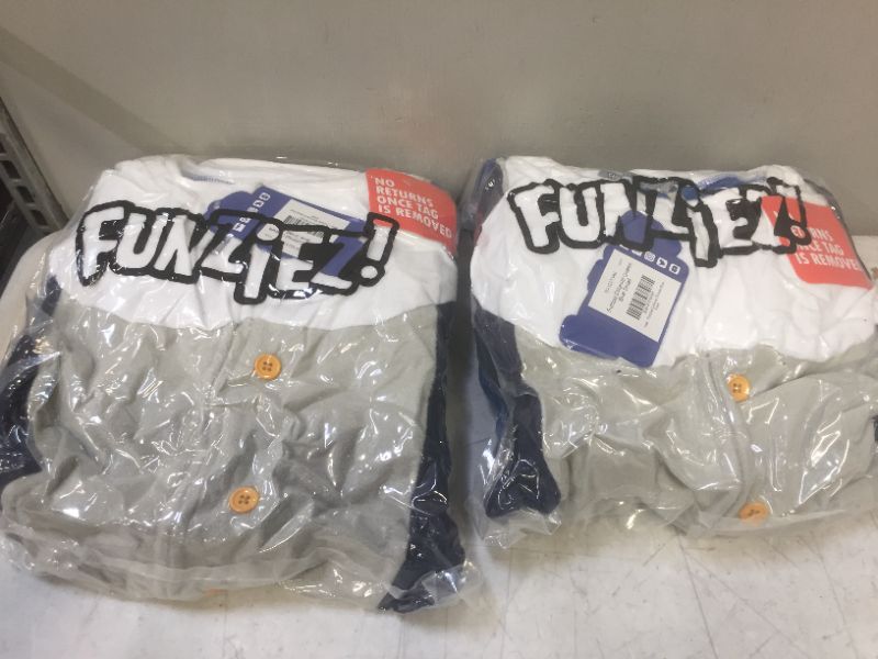 Photo 1 of (2 PACKS) FUNZIEZ! Colonial Pilgrim Costume - Adult One Piece- Patriot Pajamas (Blue, SMALL)
