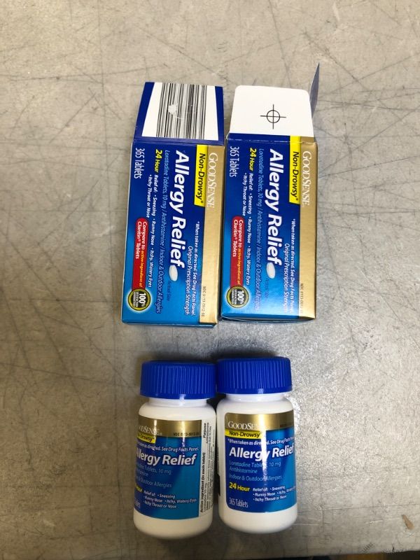 Photo 1 of GoodSense Allergy Relief Loratadine Tablets 10 mg, Antihistamine, Allergy Medicine for 24 Hour Allergy Relief, 365 Count. Pack of 2 Best By September 2022