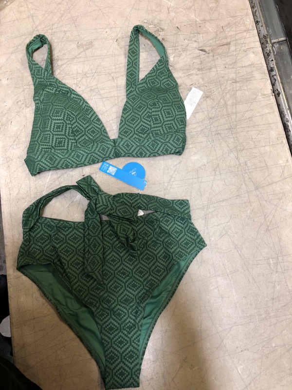 Photo 2 of Armani Green Back Hook High Waisted Bikini. Medium
Tie-Dye High Waisted Bikini. Small

