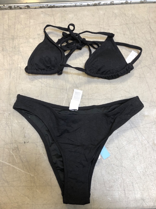 Photo 1 of Black And White Stripe V-Neck One Piece Swimsuit Large
Paris Triangle Cup String Bikini. Medium

