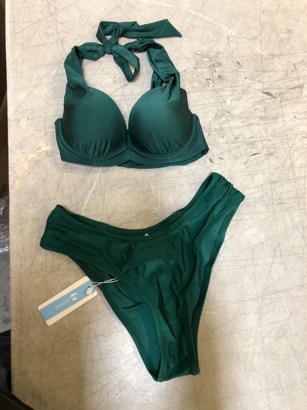Photo 3 of Claire Tropical Triangle Halter Bikini Medium
Generic Green Two Piece Bikini XS

