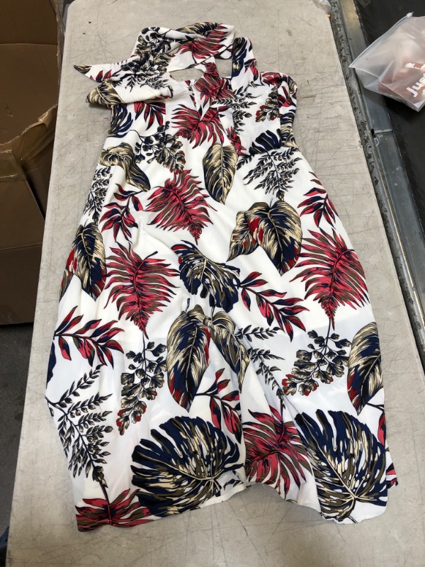 Photo 1 of Denver Brown O-Ring Back Tie Halter Bikini Medium
Kara Tropical Halter Dress Small

