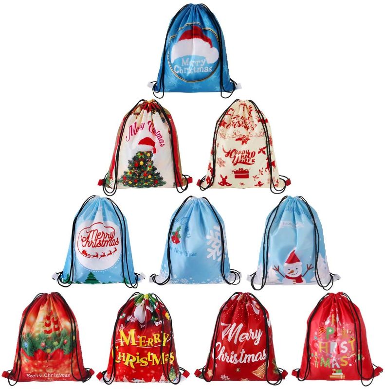 Photo 1 of 
Drawstring Backpack Bulk Cinch Bags Gym Drawstring Backpacks Christmas String Bag (20PCS, Multicolor)