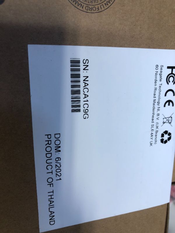 Photo 1 of Barcode for Seagate Portable 1TB External Hard Drive HDD - USB 3.0 for PC Laptop and Mac
