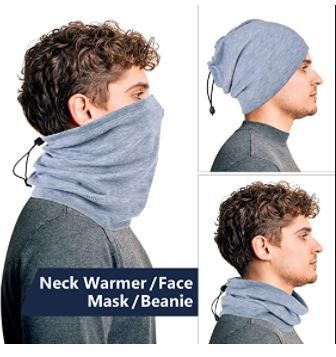 Photo 1 of 1pc MCTi Neck Gaiter Warmer Winter Fleece Scarves Beanie Hat for Skiing Cycling Elastic Closure
