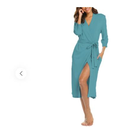 Photo 1 of Bluetime Women's Robe Knit Bathrobe Sleepwear Loungewear Lightweight Kimono Robes Long (m)
