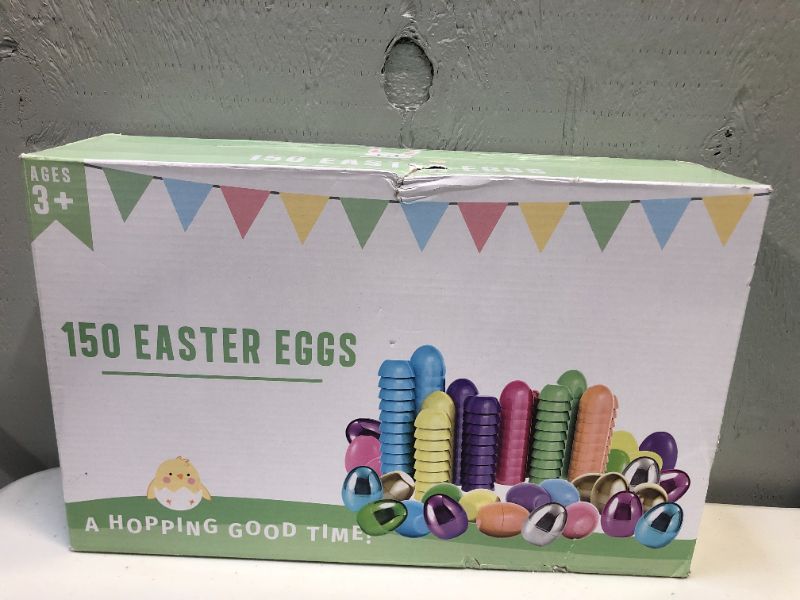 Photo 1 of 150 Pieces 2 ?" Easter Eggs Include 6 Golden Eggs and 10 Metallic Shining Eggs for Filling Specific Treats, Easter Theme Party Favor, Easter Eggs Hunt, Basket Stuffers Filler, Classroom Prize

