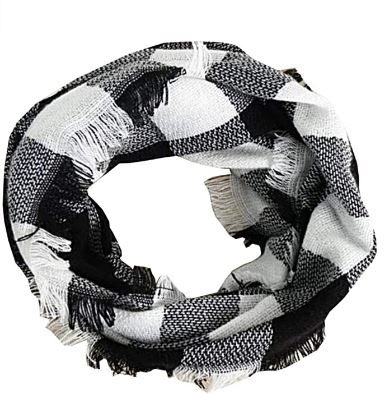 Photo 1 of  Womens Winter Head Hair Wraps Infinity Circle Scarves Warm Plaid Scarf