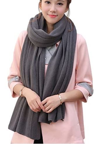 Photo 1 of  Womens Warm Winter Infinity Scarves Set Blanket Scarf Pure Color