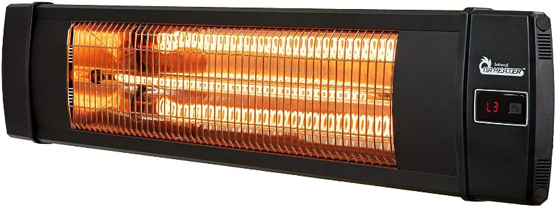 Photo 1 of Dr Infrared Heater DR-238 Carbon Infrared Outdoor Heater for Patio, Backyard, Garage, and Decks, Standard, Black
