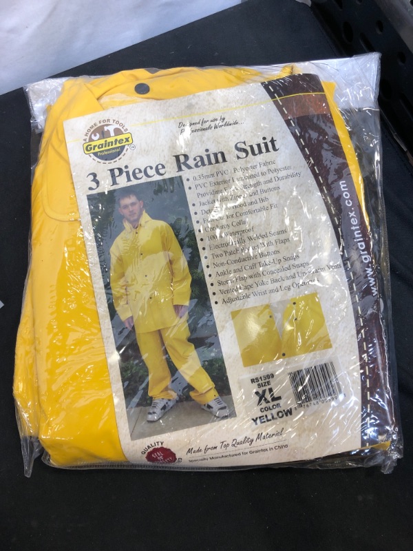 Photo 2 of Graintex RS1599 3-Piece Rain Suit, XL
