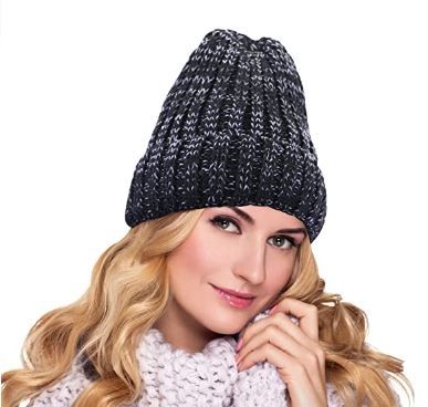 Photo 1 of Knit Beanie Hats for Women Men Winter Warm Beanie Hats Soft Lining Thick Knit Skull Cap Acrylic Knit Cuff Beanie Cap
