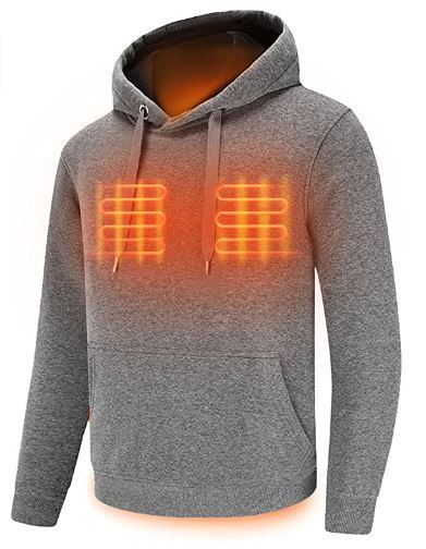 Photo 1 of Heated Pullover Hoodie, Fleece Hooded Heating Sweatshirt with Battery Pack, Unisex SIZE MEDIUM
