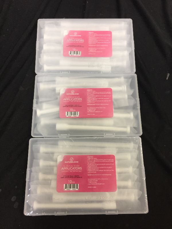 Photo 2 of [10 Pack] Natureland Vaginal Suppository Applicators for Women, Soft Tip Auxiliary Tool for Pills, Boric Acid, and PH Balance Tablet Suppositorie EXPIRES 9/29/2026 PACK OF 3

