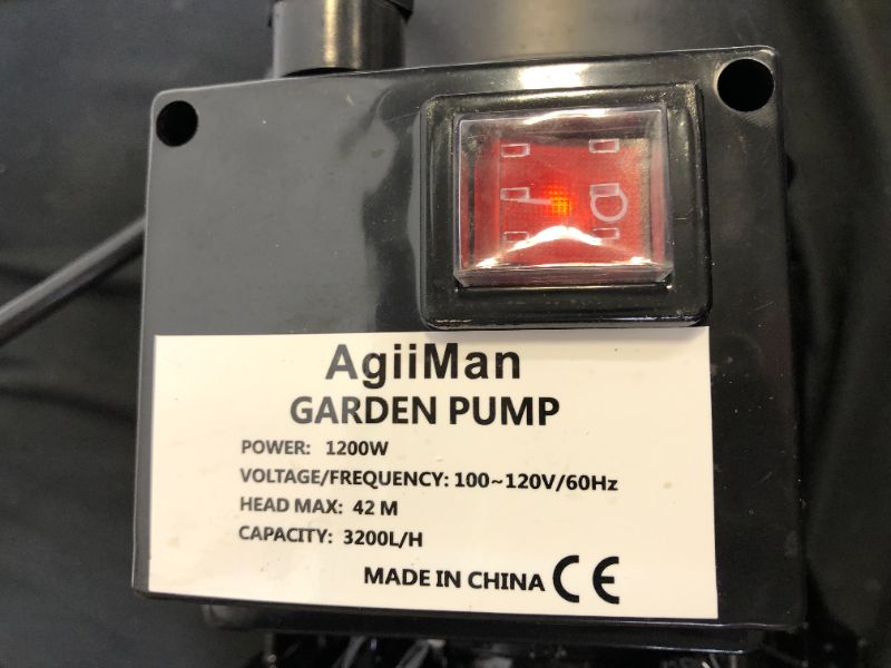 Photo 4 of AgiiMan 1.6HP Water Pump Electric - 850GPH Stainless Steel Water Transfer Pump, 66PSI Shallow Well Lawn Sprinkler Booster Irrigation Garden Pump
