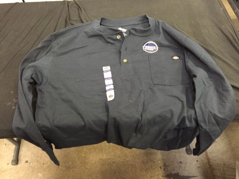 Photo 1 of Dickies Men's Big-Tall Long-Sleeve Heavyweight Henley SIZE XL
