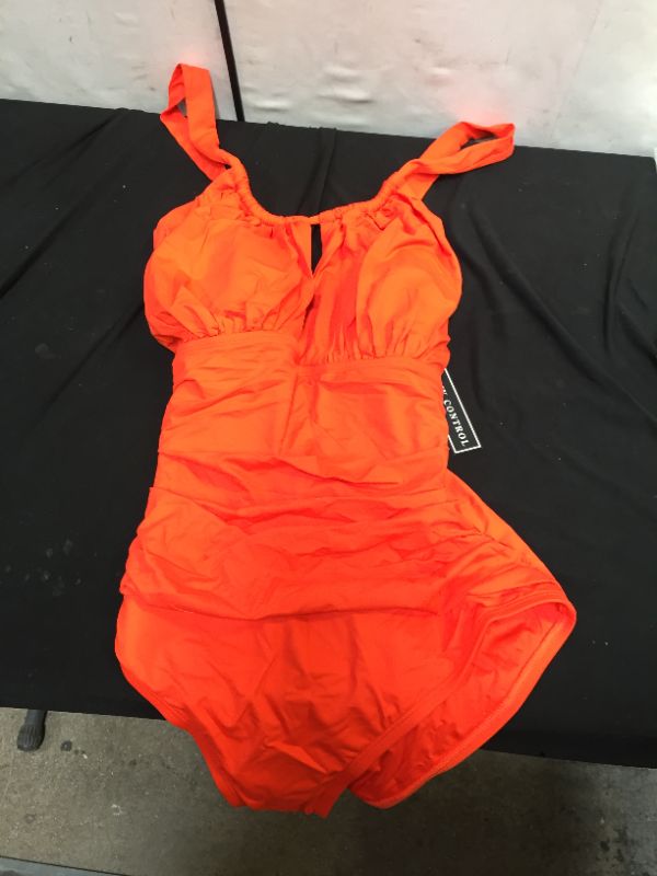 Photo 1 of La Blanca Island Goddess Mio High Neck One-Piece Swimsuit in Paprika at Nordstrom, Size 16
