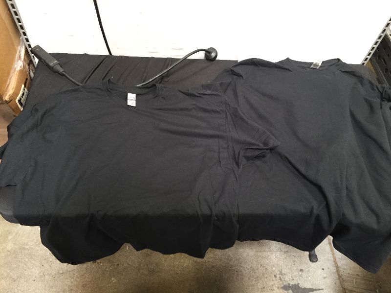 Photo 2 of  Men's Classic Heavy Cotton T-Shirt, Black, 2XL (Pack of 2)
